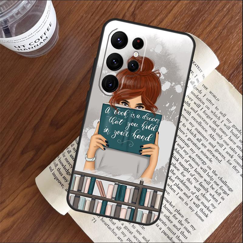 Book Lover Phone Case For Samsung Galaxy S25 S24 S23 S22 S21 Ultra S9 S10 Plus S20 FE Funda Cover Shell