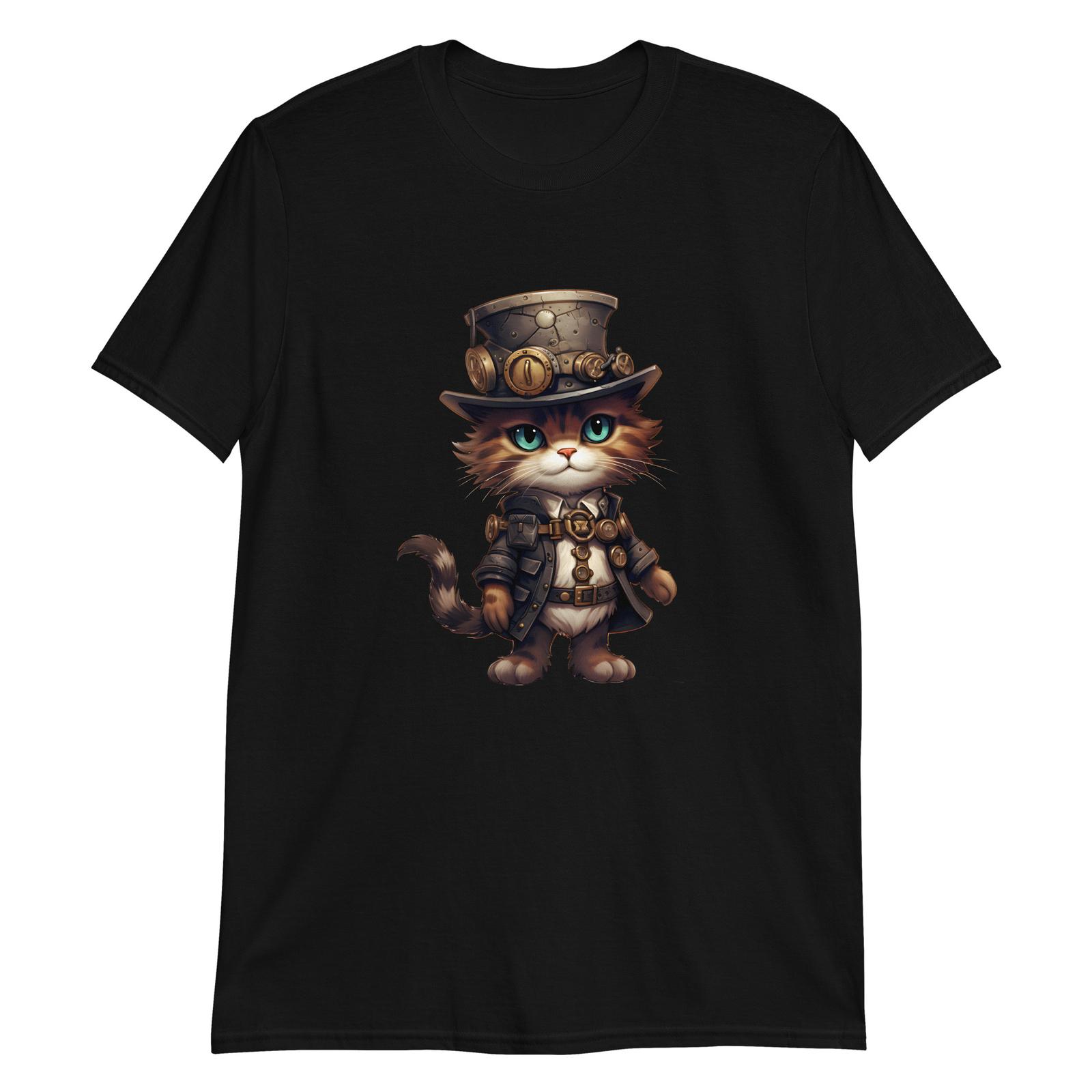 Steampunk Cat The Anime Elegance T-Shirt Mens Womens Tees Top 4XL