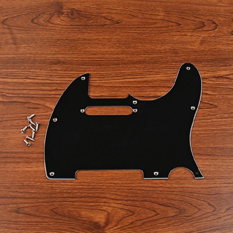 8 Hole Guitar Anti-Scratch Plate 3 Ply Solid Black Guitar Protective Pickguard