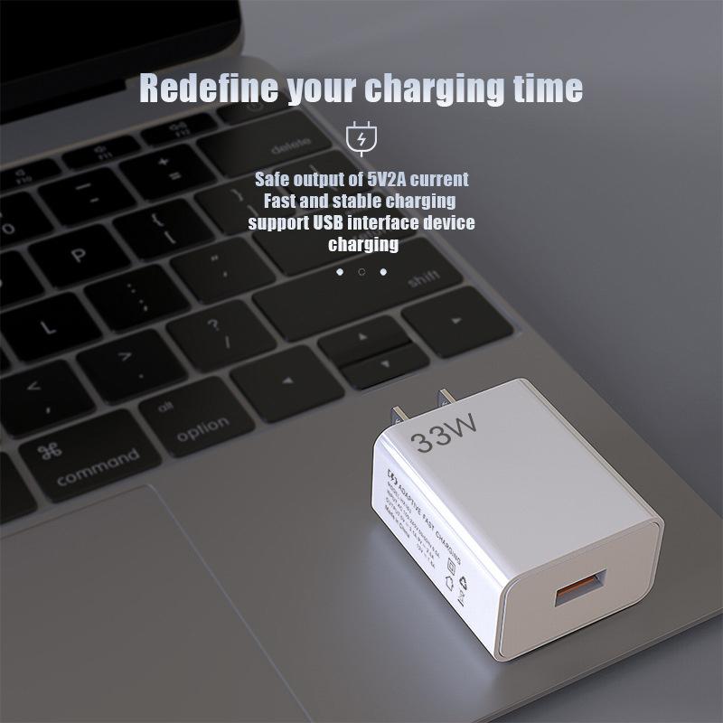 33W Usb Gan Phone Charger For Iphone For Samsung Huawei Xiaomi Pd Usb-A Fast Charging Power Adapter Smart Phone Tablet Trip