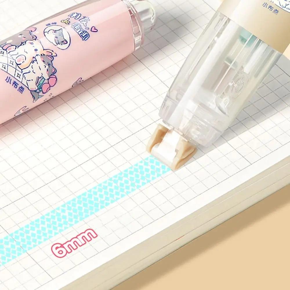 Pen Style Cartoon Press-On Dot Glue Stationery Roller Glue Tape Cartoon Double-sided Tape  Ledger
