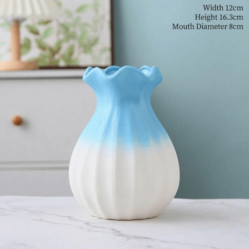 Irregular Shape Vase Desktop Decoration Decorative Flower Pot Elegant Decorative Vase Living Room