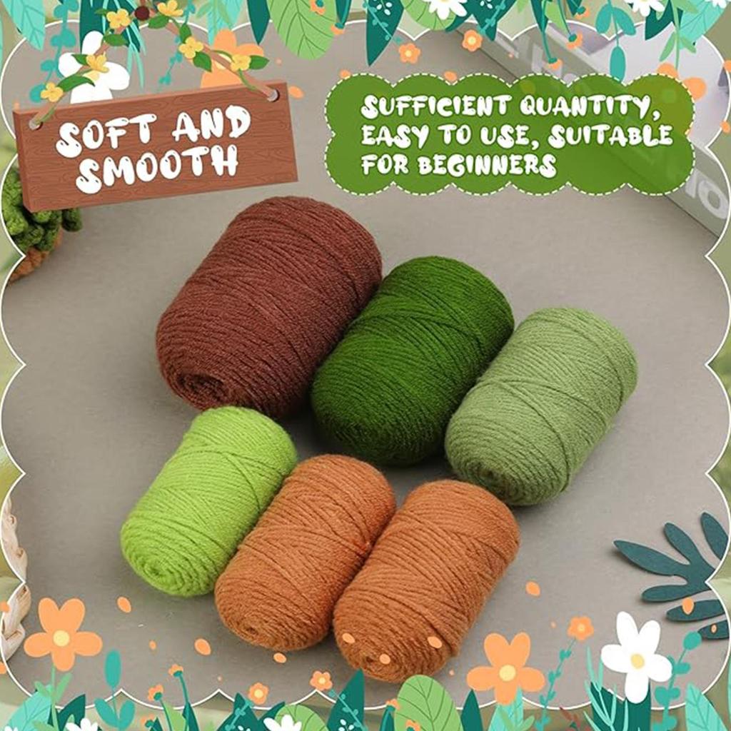 Plant Crochet Coaster Kit DIY Crafting Set Plant Pot Knitting Set For Adults Teens DIY Enthusiasts Group Activity Craft Lovers