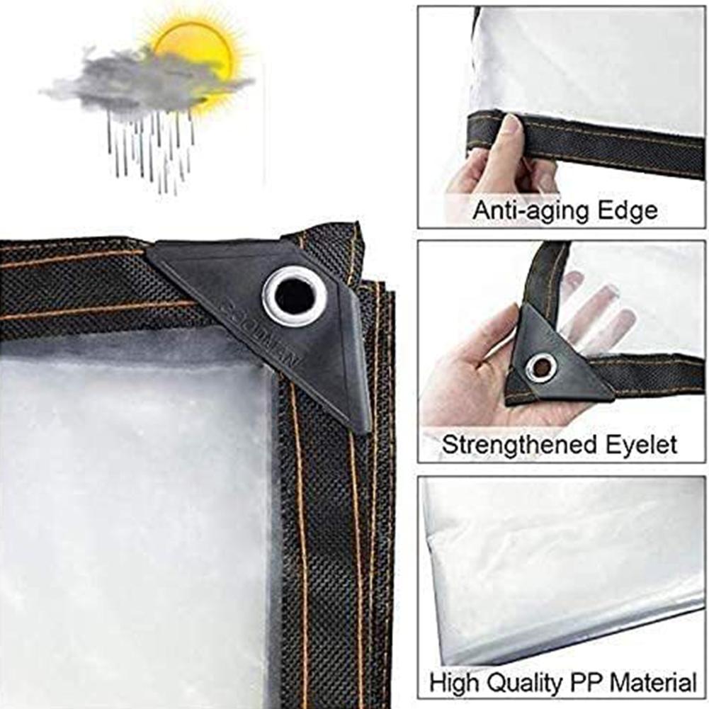 Heavy Duty Transparent Tent Rainproof Transparent Tarpaulin With Grommets