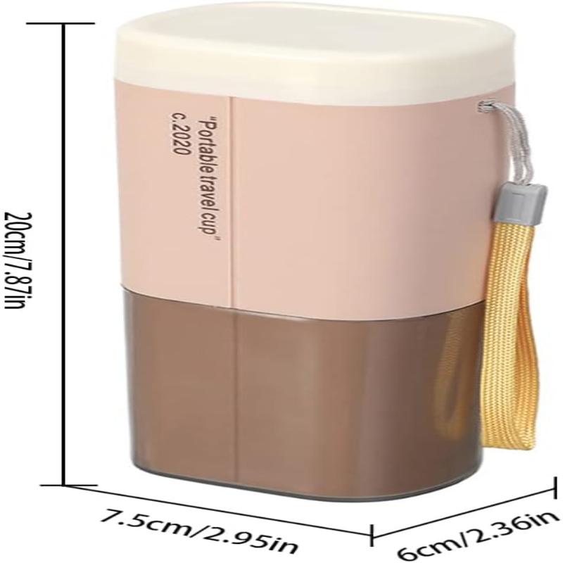 2PCS Toothbrush Travel Case Portable Toothbrush Holder Case Toothbrush Toothpaste Set with Cup for Towels Traveling Camping B