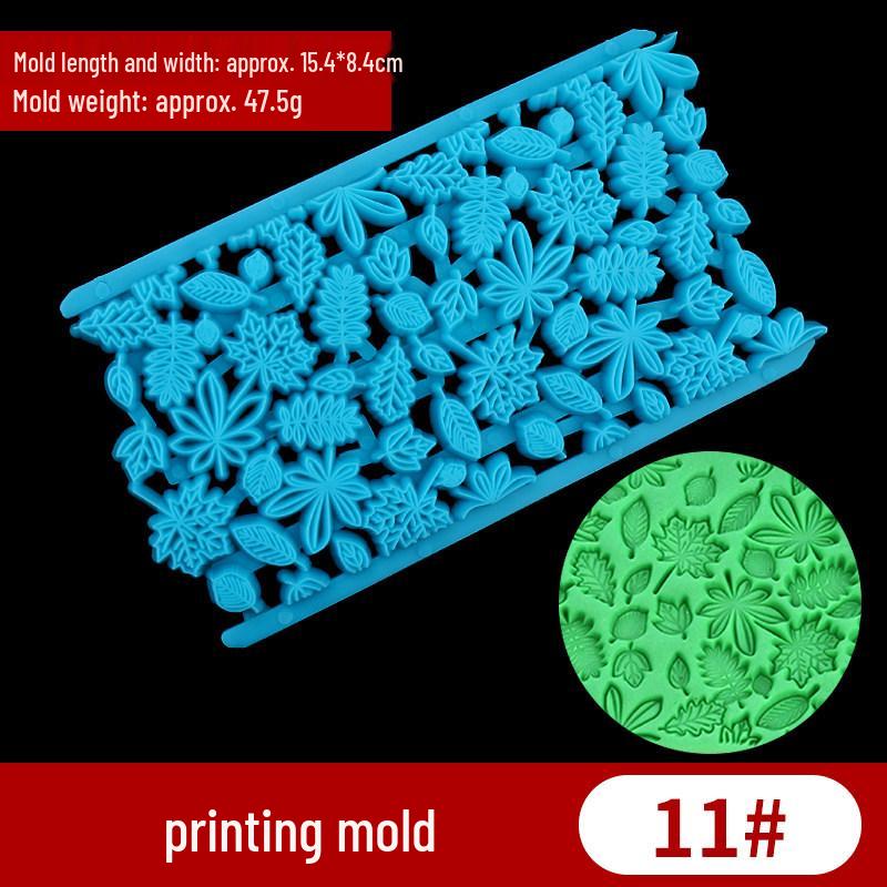 Ultra-leichte Polymer-Ton-Prägeform: Blatt-, Rosen-, Schneeflocken-, Rinden-Vorlagen