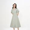 ONLY Women's Commuter Puff Sleeve Midi Shirt Dress