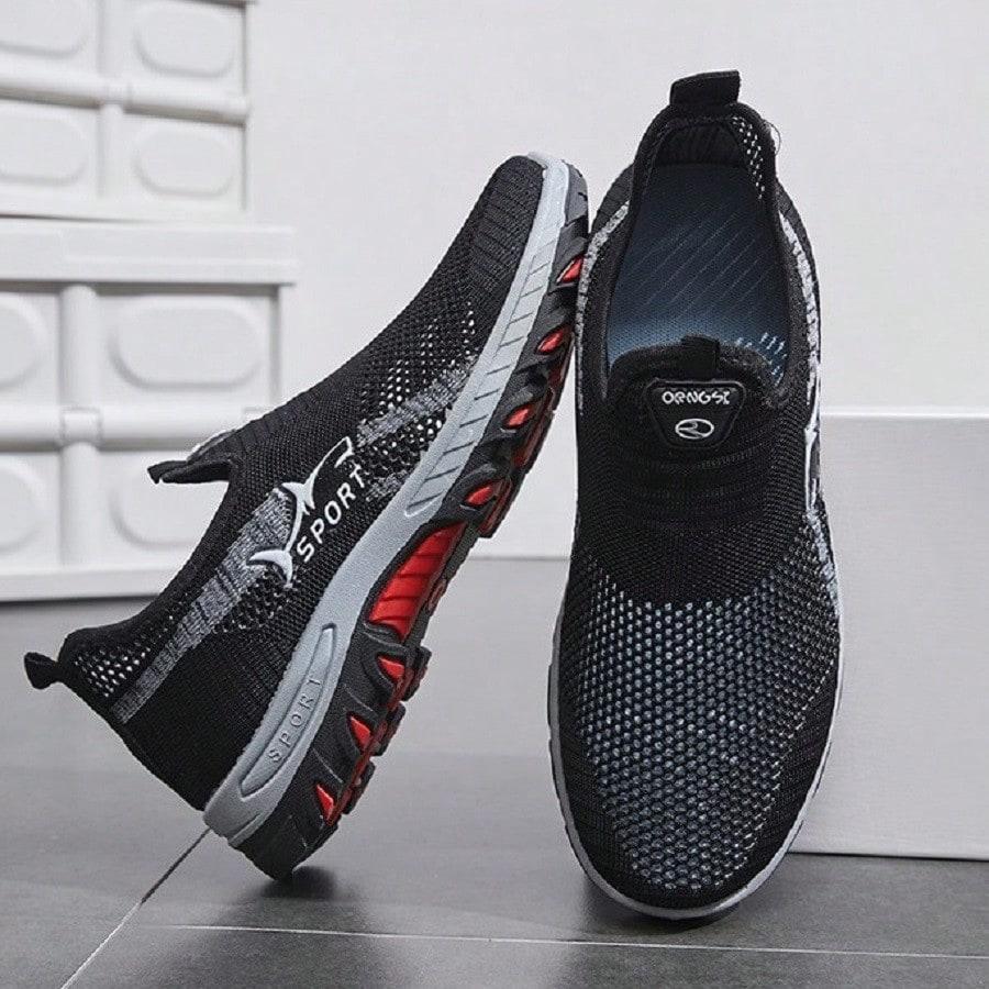 

Men s Breathable Slip On Mesh Sneakers Outdoor Activities Hiking Camping Trekking Spring Summer Comfortable Casual Sports Shoes 41 чёрный