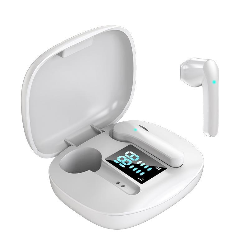 

Беспроводные наушники Bluetooth 5.1 Гарнитура Водонепроницаемые спортивные наушники TWS Стерео наушники с Porta белый