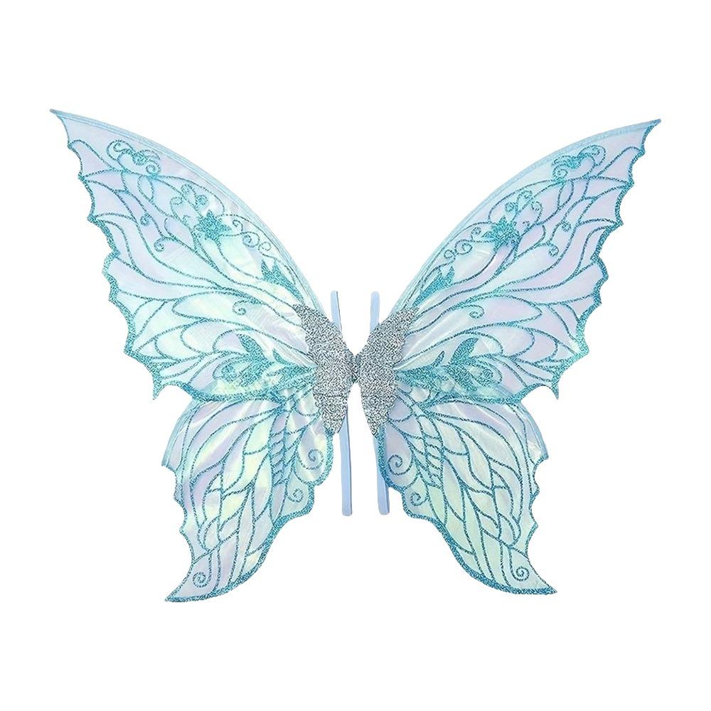 

New Princess Angel Wing Fairy Wings Organza Dress UP Angel Wings Sparkling Cicada Wing Party Props синій
