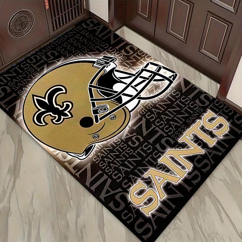 New Orleans Saints Logo Carpet Rug for Living Room Bedroom Home Sofa Decoration,Kids play Non-slip Floor Mat