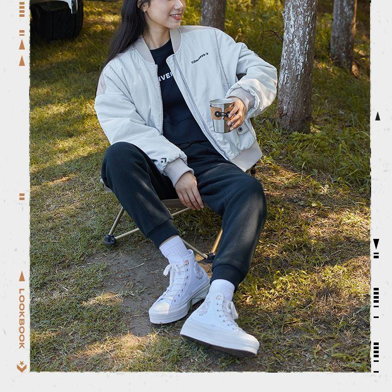 Converse Puffer Jacket Women's White 10023721-A01