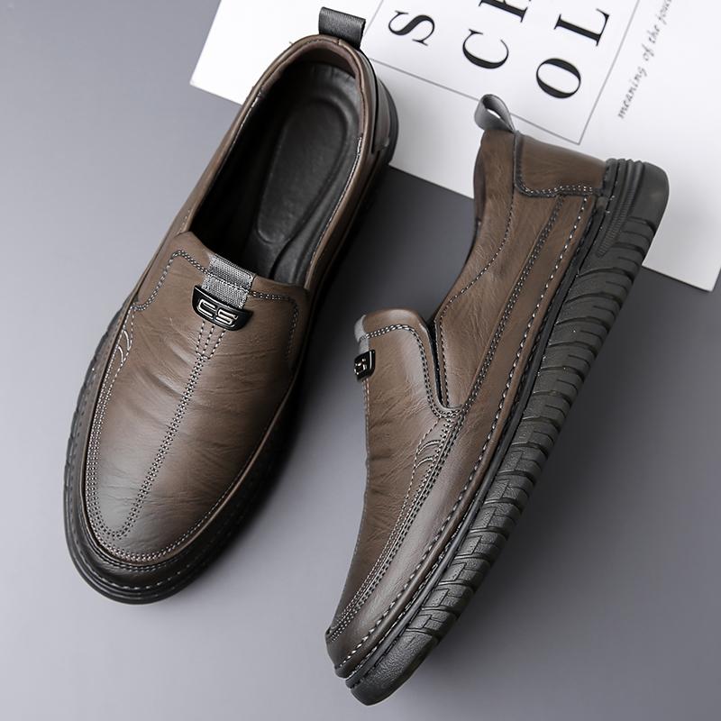 Men Classic Dress Shoes Business Soft Sole Large Size Loafers Leather Man Casual Summer Men'S Driving Shoes Walking Moccasins