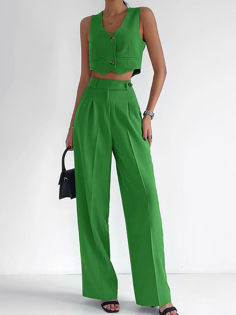 Women's Fashion Casual Vest Set