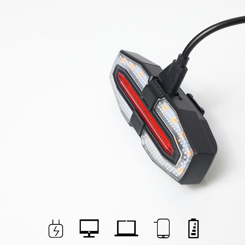 Bike Turn Signal Rear Light Usb Rechargeable Road Bike Light Led Waterproof Wireless Remote Control Cycling Taillight