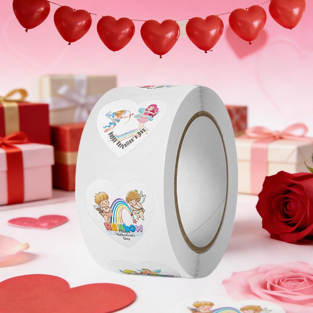 Valentine Heart Stickers 500pieces Heart Shape Labels Sticker Labels for Valentine's Day Birthday Wedding Party Celebration Home