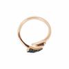 Mezmic White Magic Lion Tooth Blue Diamond Gold Ring