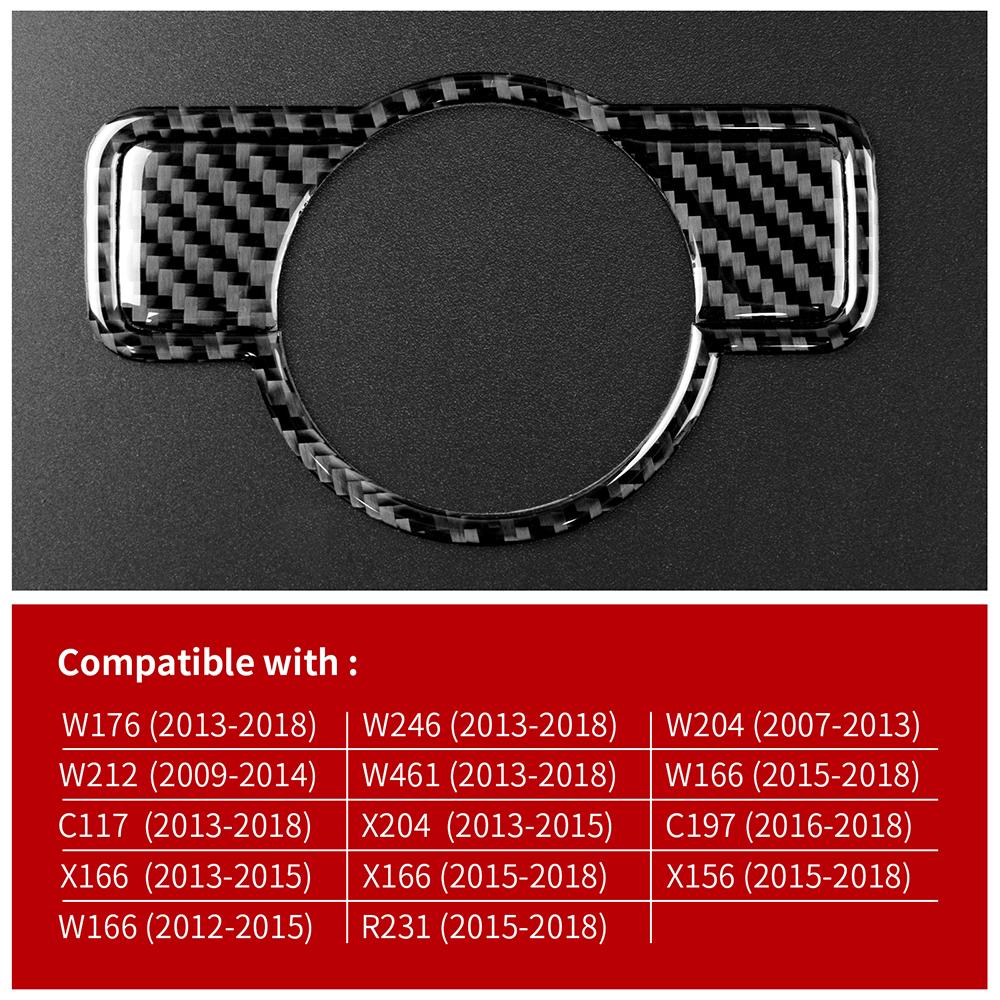 For Benz A B C E G CLA GLA GLE GLK Class Headlight Switch Cover Carbon Fiber Sticker Trim Car Interior Upgrade Automotive Parts