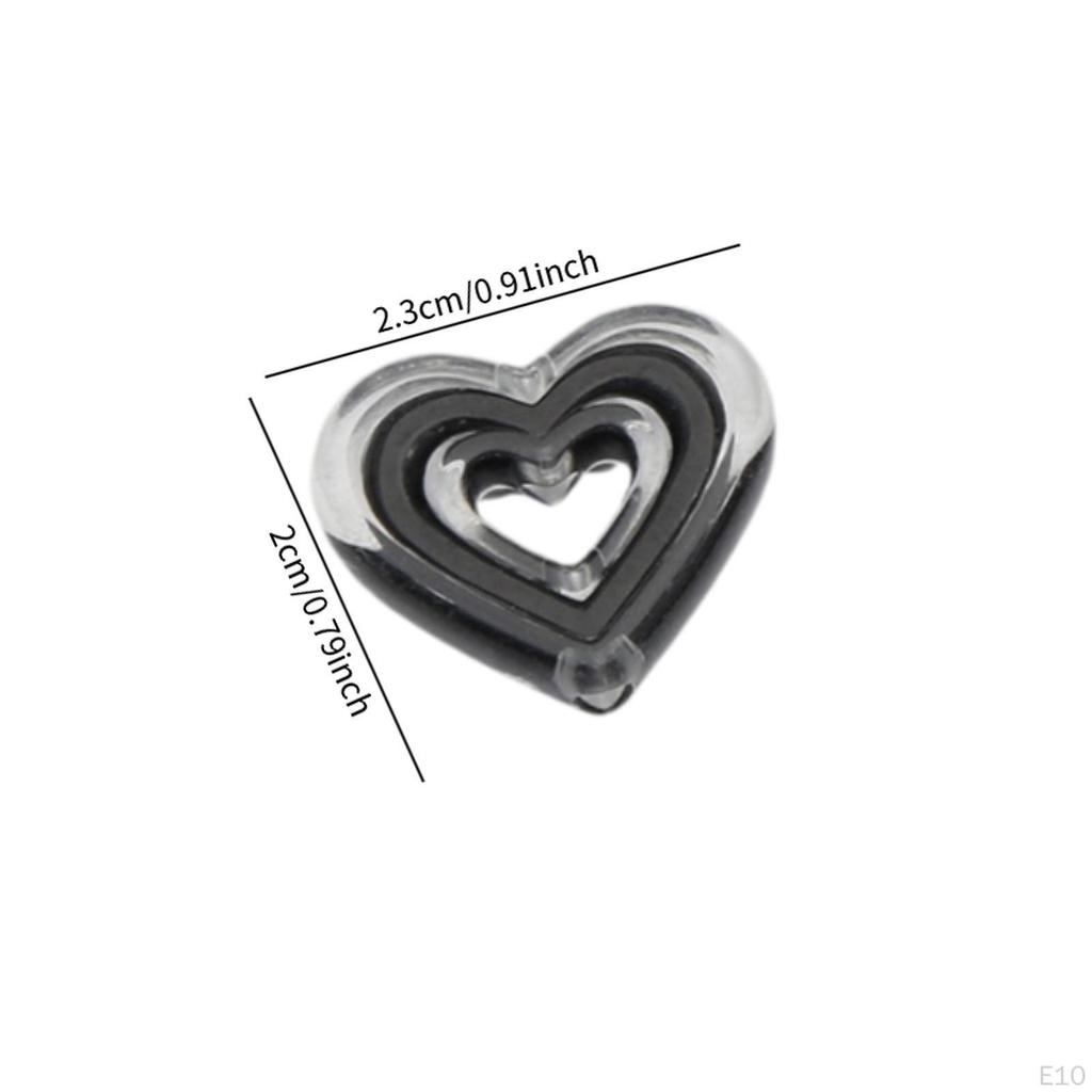 80 Acrylic Heart Beads for Craft Projects, Loose Spacer Jewelry