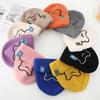 Hat Women Bear Embroidery Cute Knitted Couple Versatile Fashion Korean Edition Trendy Guapi Men