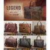 Full Grain Top Layer Cowhide Multi Compartment Men's Briefcase Can Hold 14.2-inch Genuine Leather Laptop Bag