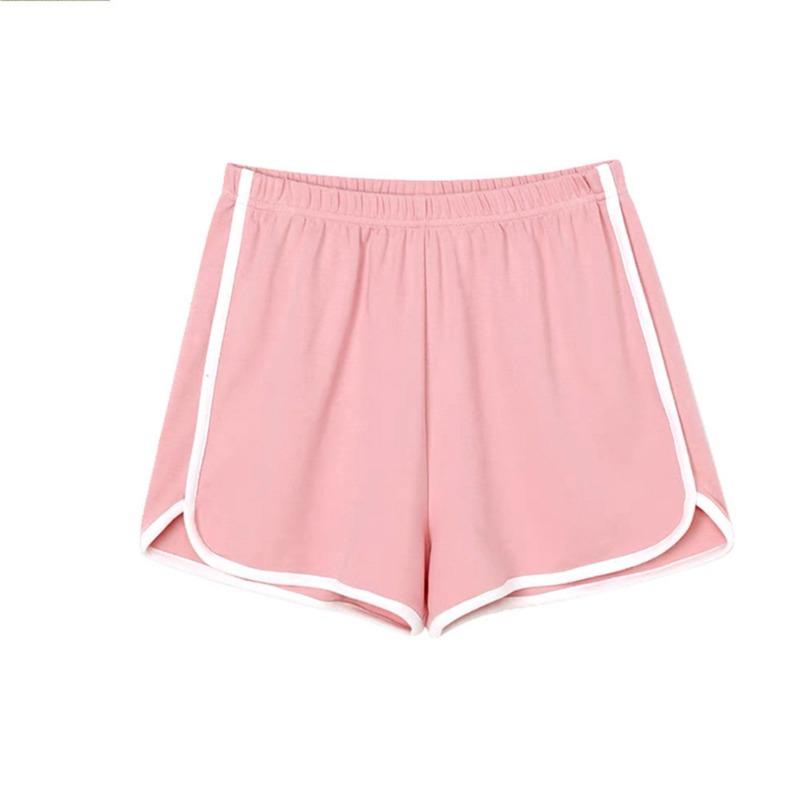 

Спортивные шорты Spice Girls, женские летние шорты с высокой талией для занятий йогой и фитнесом, повседневные широкие шорты L розовый