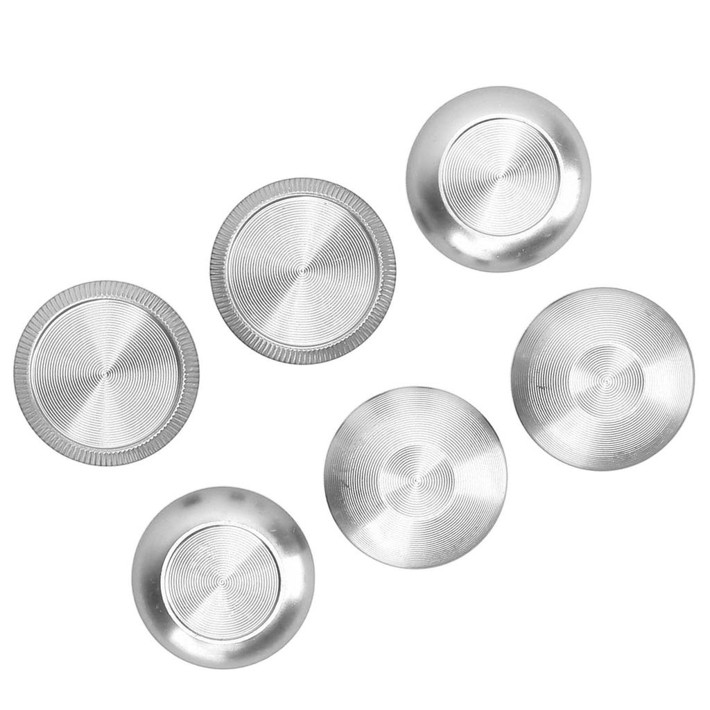 6Pcs Metal Analog Grips Stick Thumbsticks for Edge Controller Aluminum Alloy Metallic Joystick Game