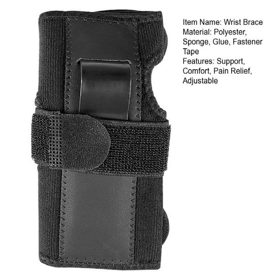 1 Pc Wrist Guard with Splints for Men Women Adjustable Wrist Support Brace for Carpal Tunnel Tendonitis Arthritis