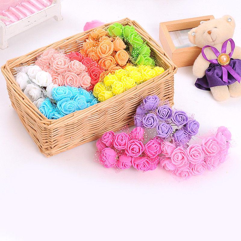 Artificial PE Foam Flower Faux Small Rose Real Looking Fake Roses for Wedding Bouquets