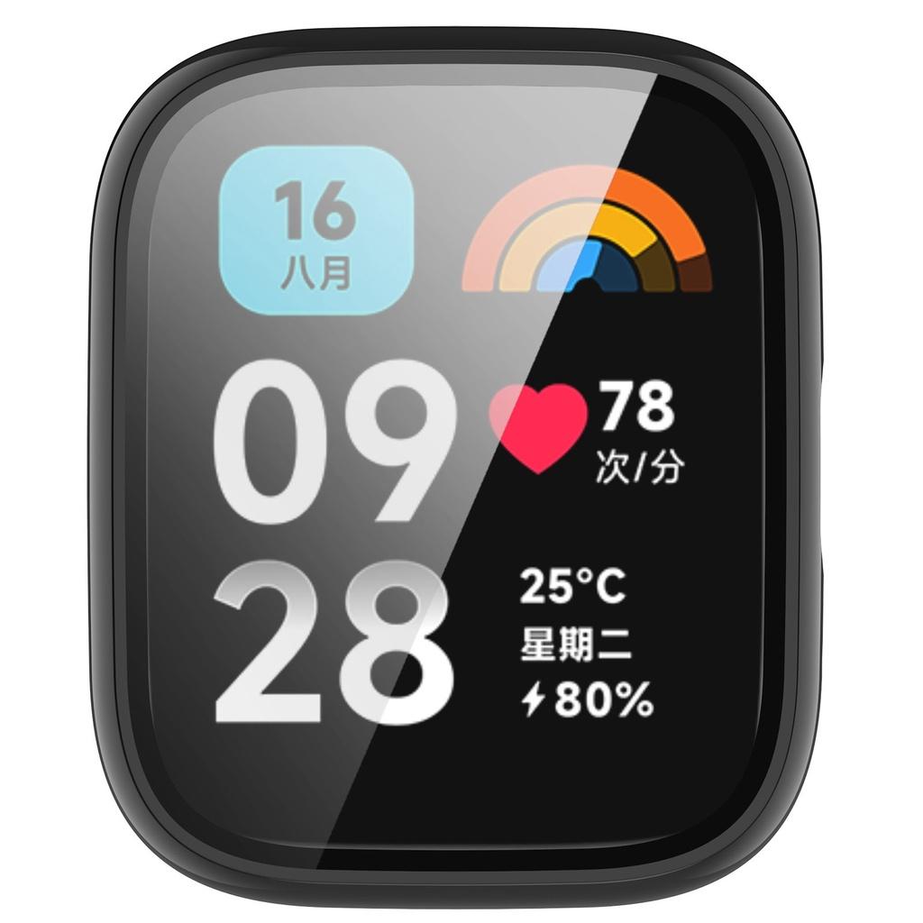 Glass + Protective Case for Redmi Watch3 Lite / Redmi Watch3 Active All-around Bumper Cover