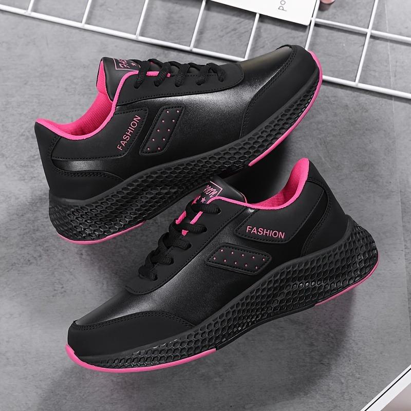 Autumn New Leather Large Size Women's Shoes Casual Sneakers Round Head Flat Heel Fashion Casual Women's Shoes Running Shoes