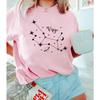 2025 Lustiges Astrologie Damen T-Shirt Sommer Hochwertige T-Shirts Jungfrau Grafik Aufdruck Kurzarm Shirt für Unisex und Damen