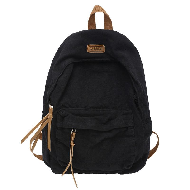 Schoolbag retro canvas backpack men s large capacity junior high school college student schoolbag simple high-end casual backpack