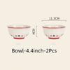 SOLECASA Ceramic Tableware Pastoral Style Rice Soup Bowl Fruit Salad Bowl Dish Pasta Dessert Plate Dinnerware Table Decoration