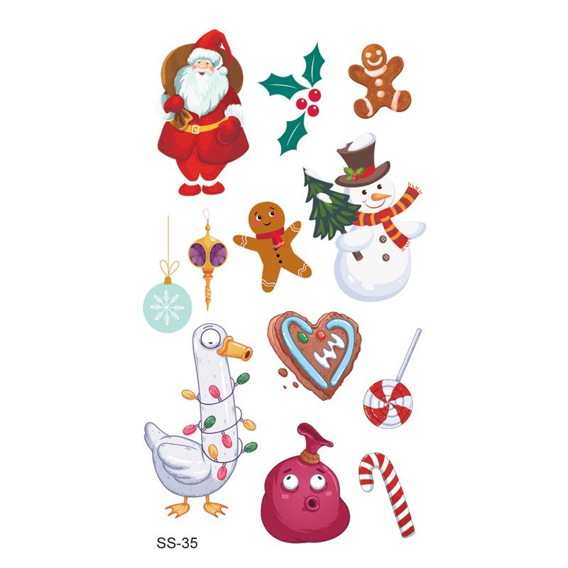 Christmas Fun Face Stickers: Children's Cartoon Tattoo Stickers
