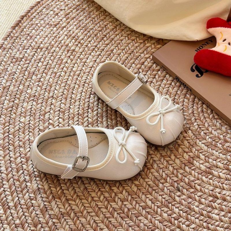 Mädchen Koreanischer Stil Kleine Lederschuhe Kinder Schleife Prinzessin Schuhe Leichte Mary Jane Schuhe Baby Mädchen Flache Einzelne Schuhe