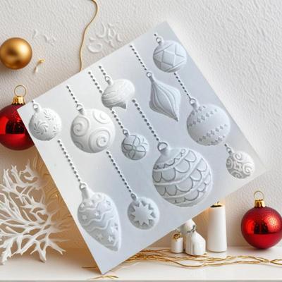 1Pieces 3D Silicone Christmas Series Fondant Cake Chocolate Candy Jello Silicone Mold Outdoor Tableware