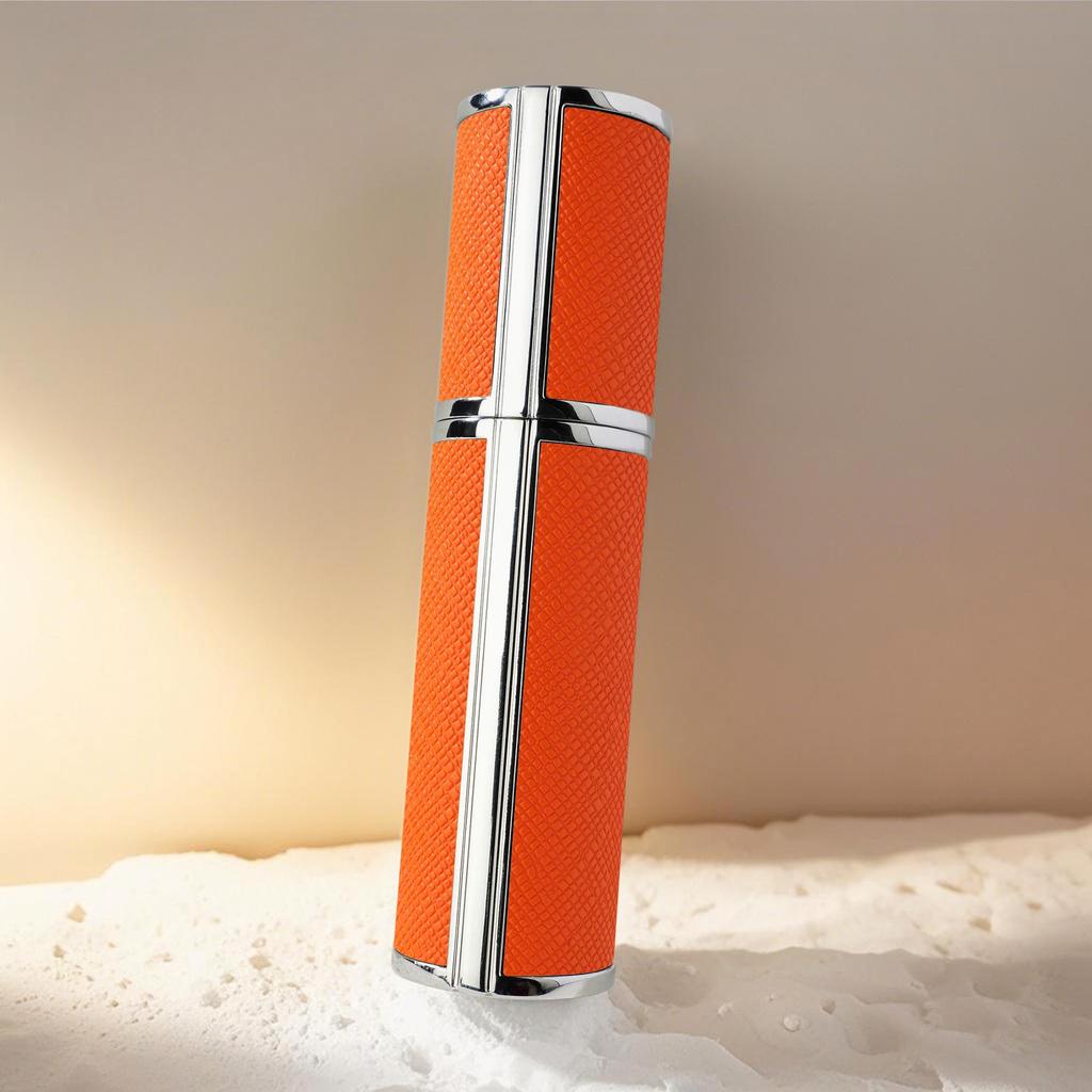 Luxury 5ml Travel Perfume Bottle with Leather Base - Leak-Proof Spray Design