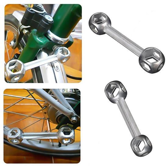 1/2/3/4/5Pcs 10-In-1 Multi-function Bicycle Wrench 6-15MM Bone Shape Hexagon Holes Torque Wrench Cycling Bike Repair Spanner Tool