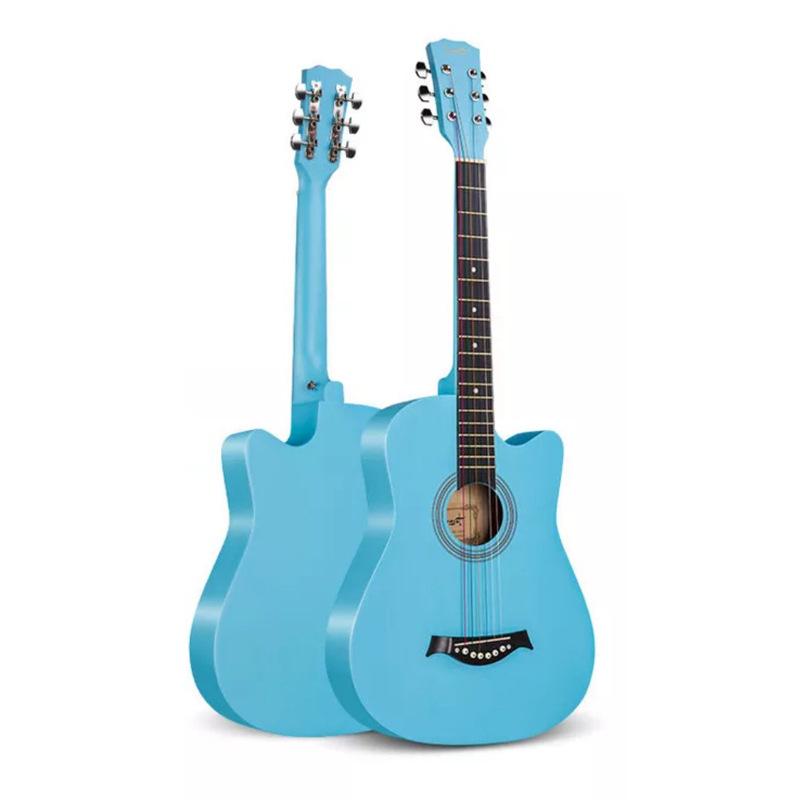38-Inch Wooden Guitar for Beginners: Folk Practice Instrument for Adults and Students