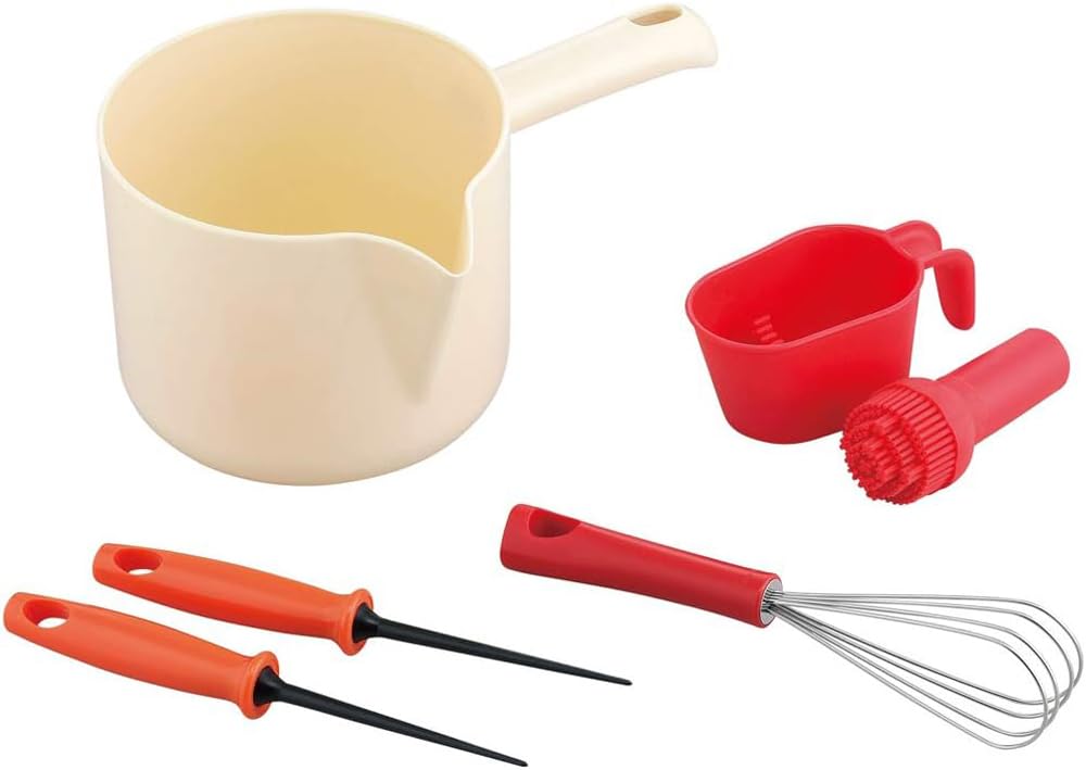 

Shimomura Kihan Takoyaki Set of 4 in Complete Takoyaki Tool Set with Takoyaki Flour and Whisking for Smooth Perfect for 41183 [Made Japan/China]