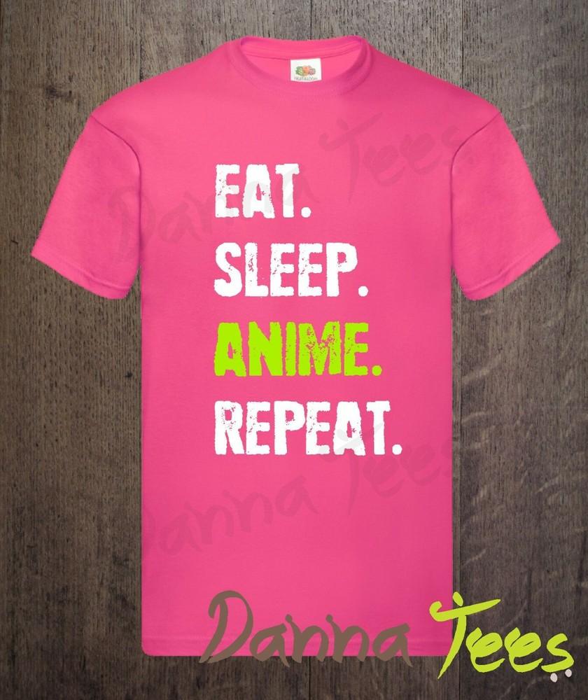 Eat Sleep Anime Repeat Gift TShirt Unisex S To 5xl 100 Cotton S