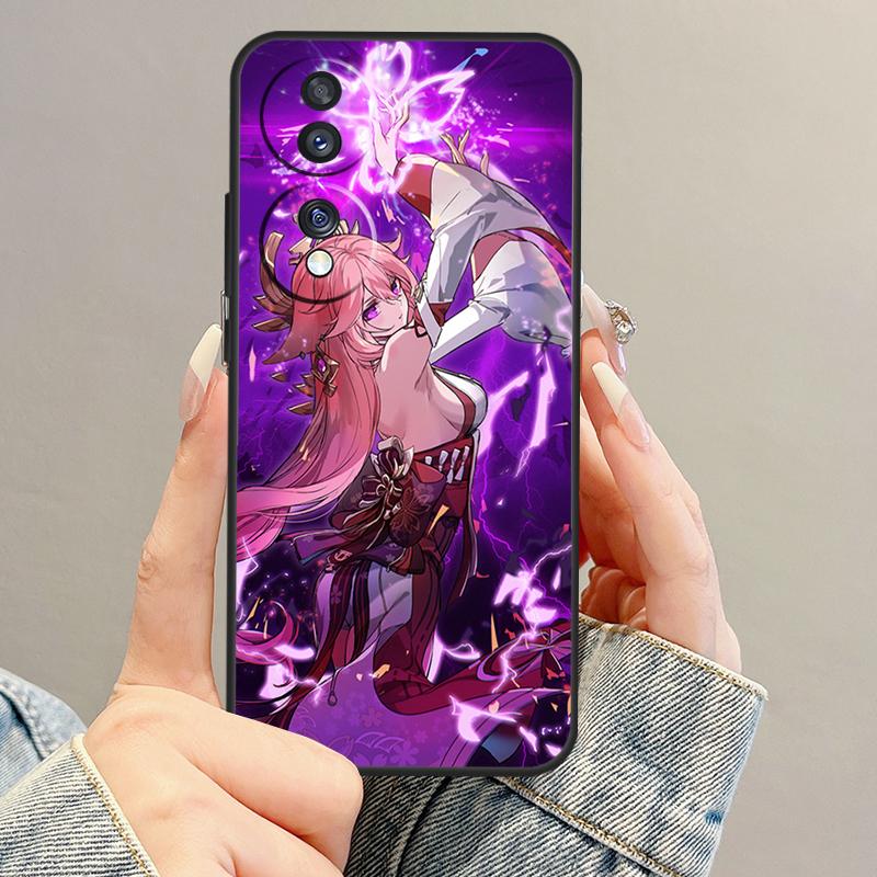 Genshin Impact Yae Miko Case For Honor Magic 8 7 6 5 Pro 200 400 Lite 50 70 90 X9d X9c X9b X9a X8b X8c Win RT Cover