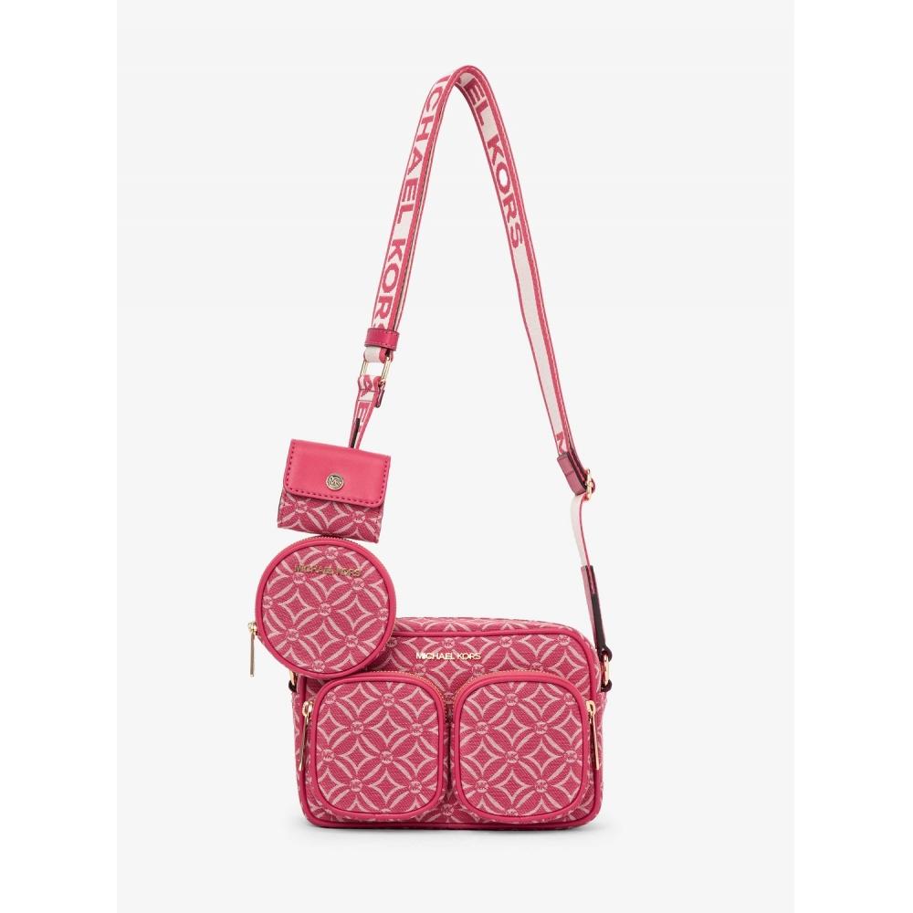 

MICHAEL KORS JET SET ITEM ЖАККАРДОВАЯ СУМКА ЧЕРЕЗ ПЛЕЧО С ТЕХНИЧЕСКИМ ПРИКРЕПЛЕНИЕМ СРЕДНЯЯ 35F4GTTC6J7011 СВЕТЛО-ЯГОДНЫЙ SOLVE