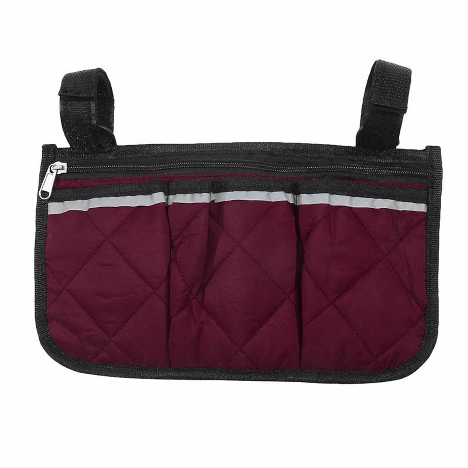 

Baby Stroller & Wheelchair Hanging Bag – Side Storage Organizer with Reflective Strip, Convenient Armrest Attachment One Size