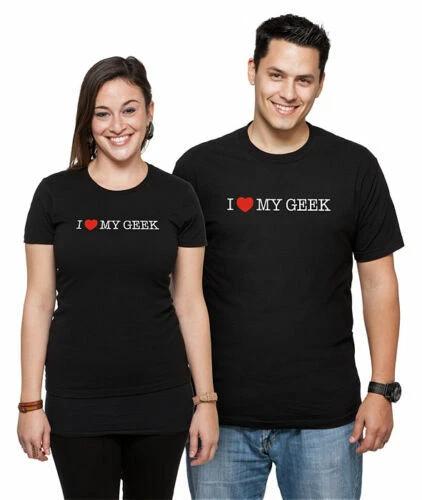 

Thinkgeek I love my geek T Shirts T Top Activewear Similar US SZ WMN S MEN M NEW S