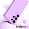 Coque pour Samsung Galaxy S25 Ultra - BOOLING - Silicone Liquide Doux Anti-Rayures Violet - 2 Verres Trempés
