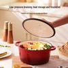 Yipan 22cm China Red Cast Iron Enamel Soup Pot