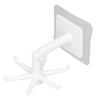 No Punch Unique Shape Hook Rotatable Storage Holder Wall Hanger for Home Bathroom(White )