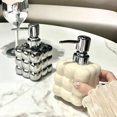 Creative Press Type Ceramics Lotion Bottle Home Use Bathroom Toilet Shampoo Shower Gel Hand Sanitizer Bottling Bottle Dispenser